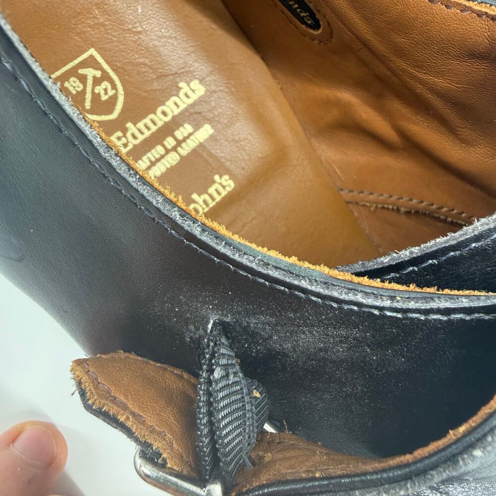 Allen Edmonds "St. John's" Double Monk Strap Bench Welt Loafers 10.5 D Black - Picture 8 of 16